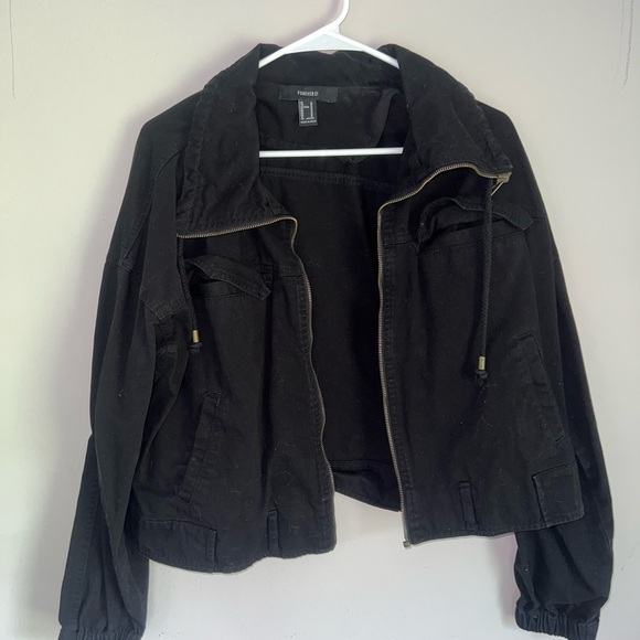 Forever 21 Black Utility Jacket Classic Design - Picture 1 of 3